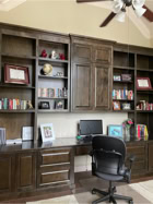 Bookshelves, display cabinets, media/entertainment centers, family room furniture