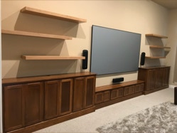 Bookshelves, display cabinets, media/entertainment centers, family room furniture