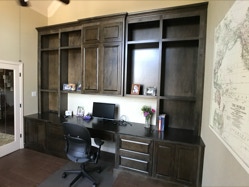 Bookshelves, display cabinets, media/entertainment centers, family room furniture