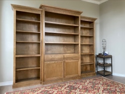 Bookshelves, display cabinets, media/entertainment centers, family room furniture