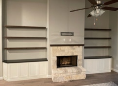 Custom, handcrafted, fireplace mantels
